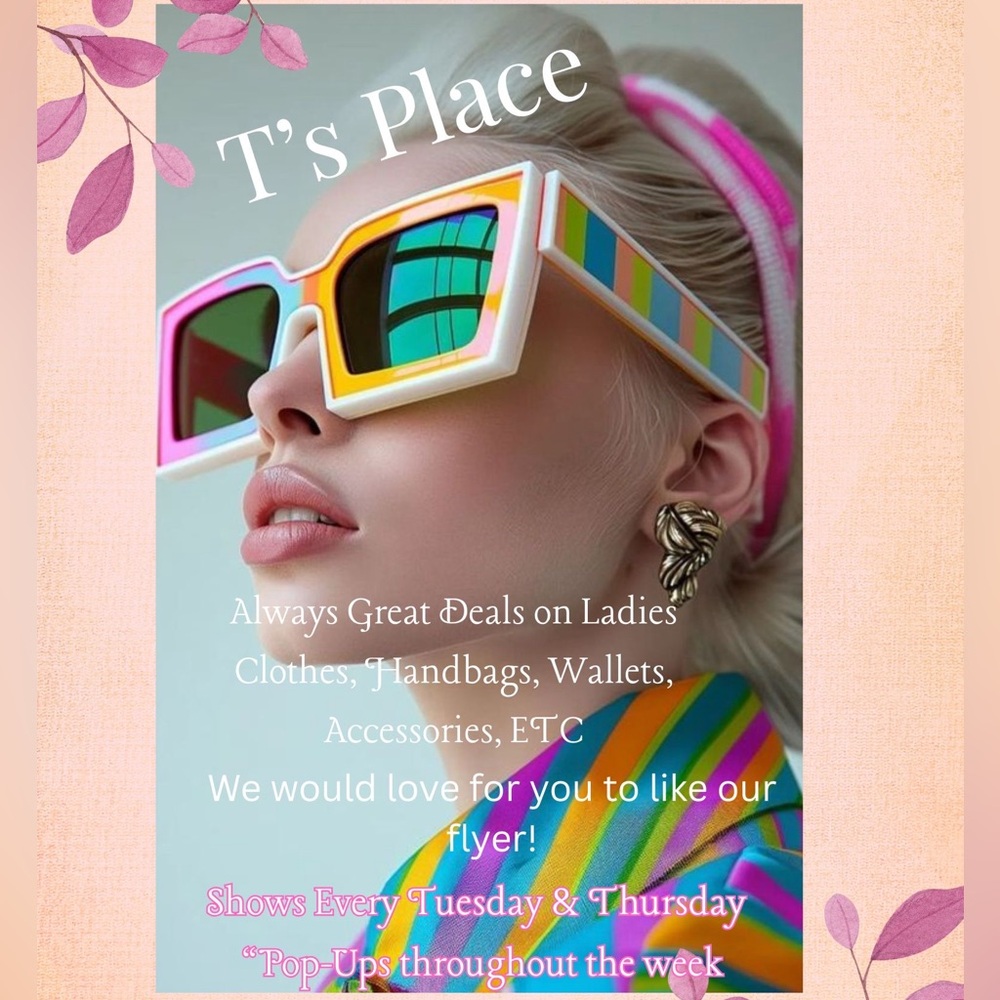 Like our flyer to see what’s happening at T’s Place 😊😊